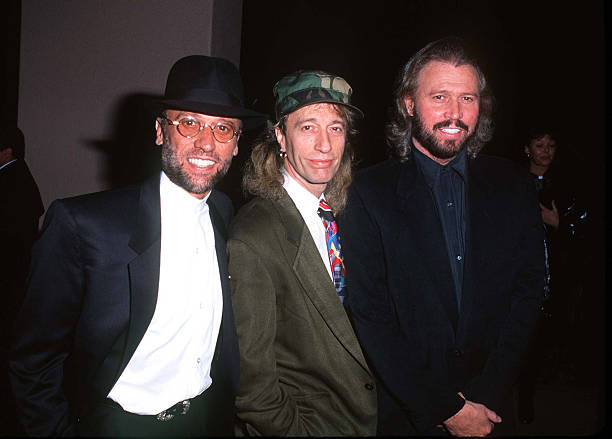 Bee Gees during The 38th Annual GRAMMY Awards - Arista Records Pre-GRAMMY Party at Beverly Hills Hotel in Beverly Hills, California, United States.