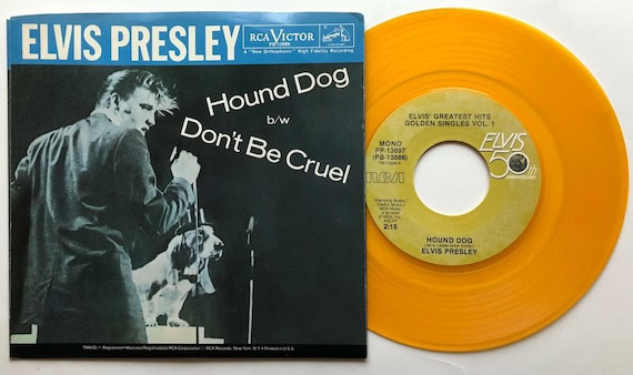 Elvis Presley / Hound Dog & Don't Be Cruel / 1985 45rpm - Etsy Canada