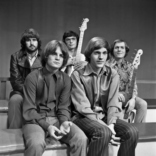 The Box Tops pose for a portrait while taking a break from performing on a TV show on October 14, 1968 in New York City, New York. Alex Chilton is...