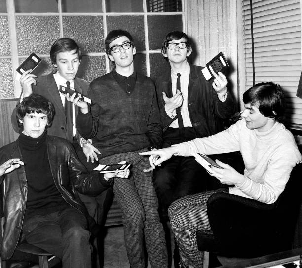 Pop group The Zombies, whose record She's Not There reached Number 1 in American Chart and 4 on the British Chart. L-R Rod Argent 19 Hugh Grundy 19...